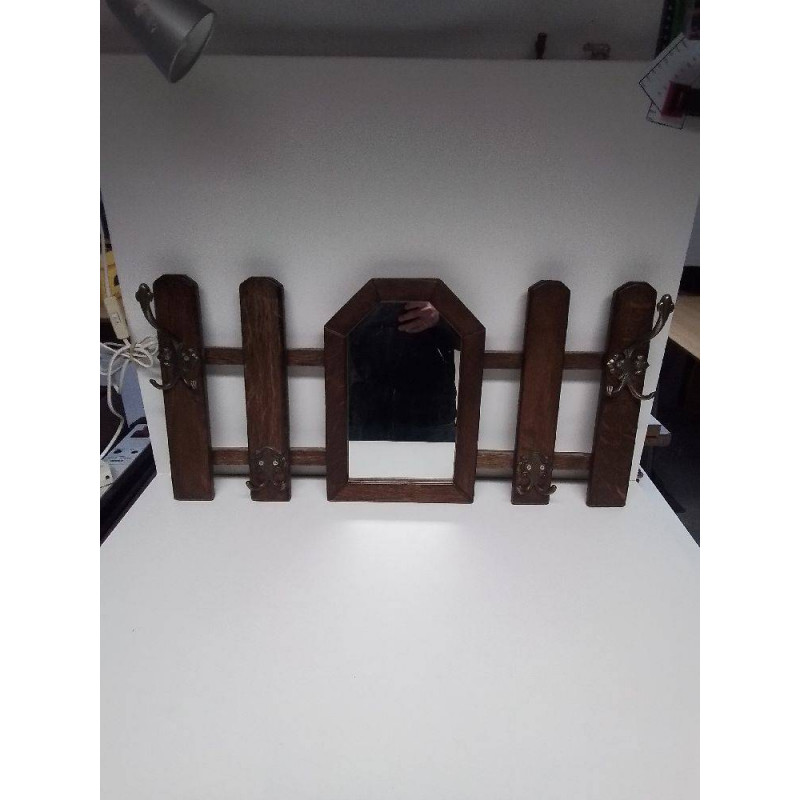 PATÈRES EN BOIS AVEC MIROIR 