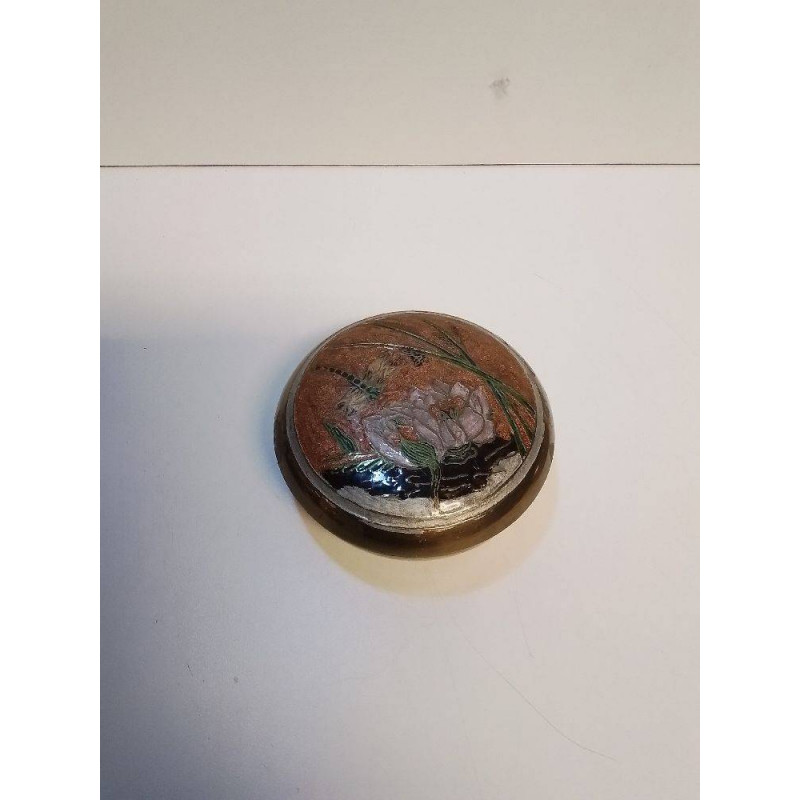 BOITE LAITON MOTIF FLEURS PM