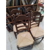 LOT 4 CHAISES EN CHENE ASSISES PAILLÉES 