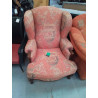 FAUTEUIL BERGERE EN TISSU ORANGE 