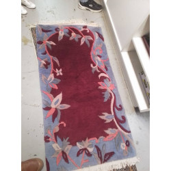 TAPIS LAINE TON ROUGE 150X75