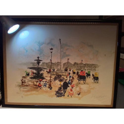 LITHOGRAPHIE PLACE DE LA...
