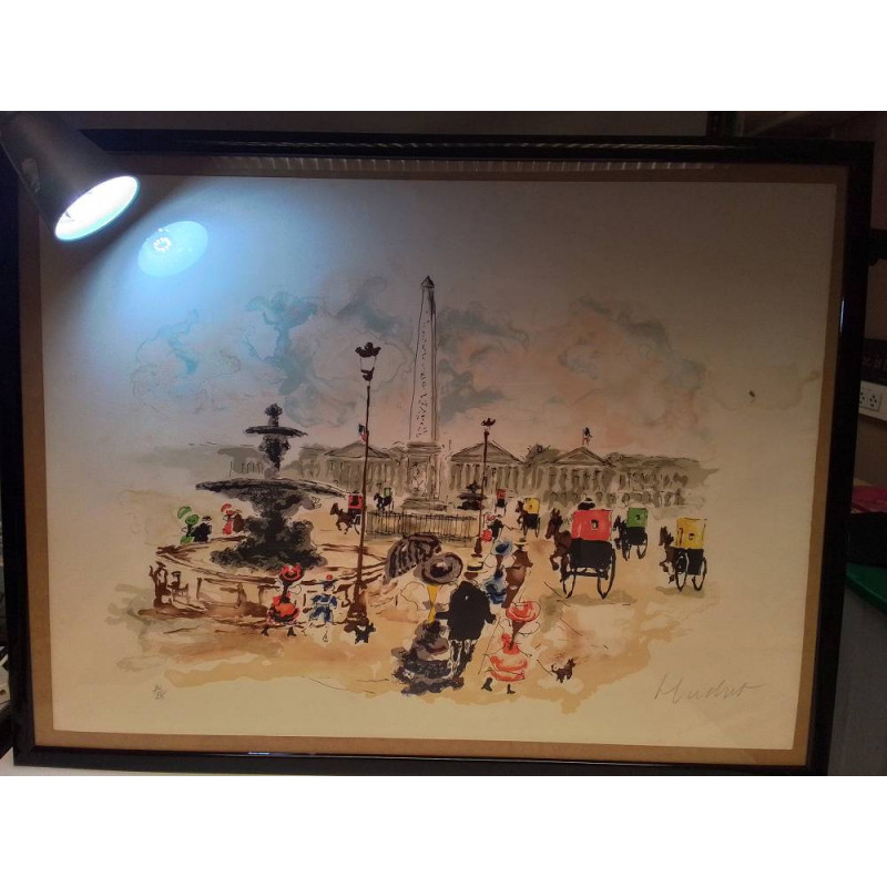 LITHOGRAPHIE PLACE DE LA CONCORDE
