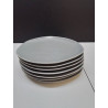 LOT D’ASSIETTES A DESSERT GRISE 
