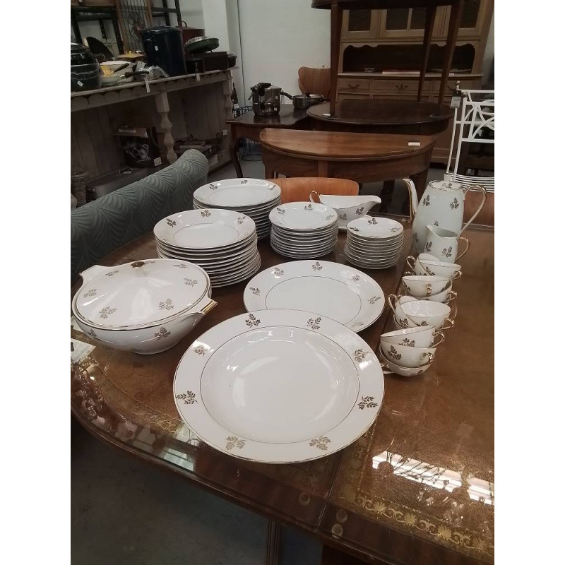 SERVICE LIMOGES BORD DORE