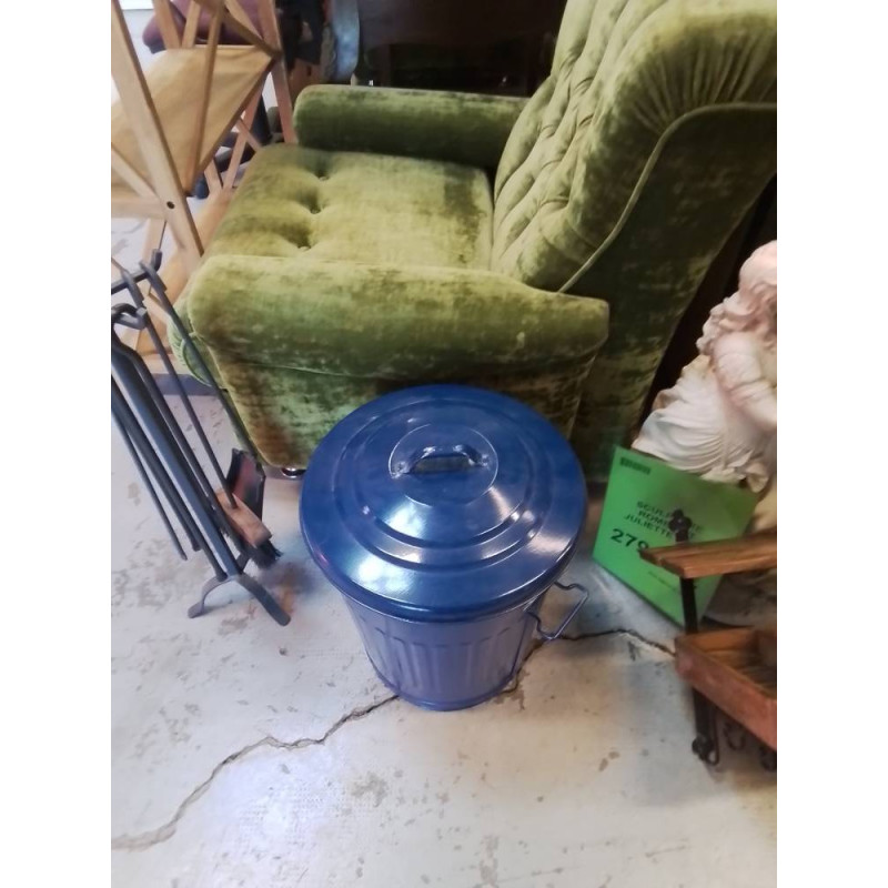 POUBELLE METAL BLEU