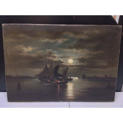 HUILE SUR TOILE MARINE 