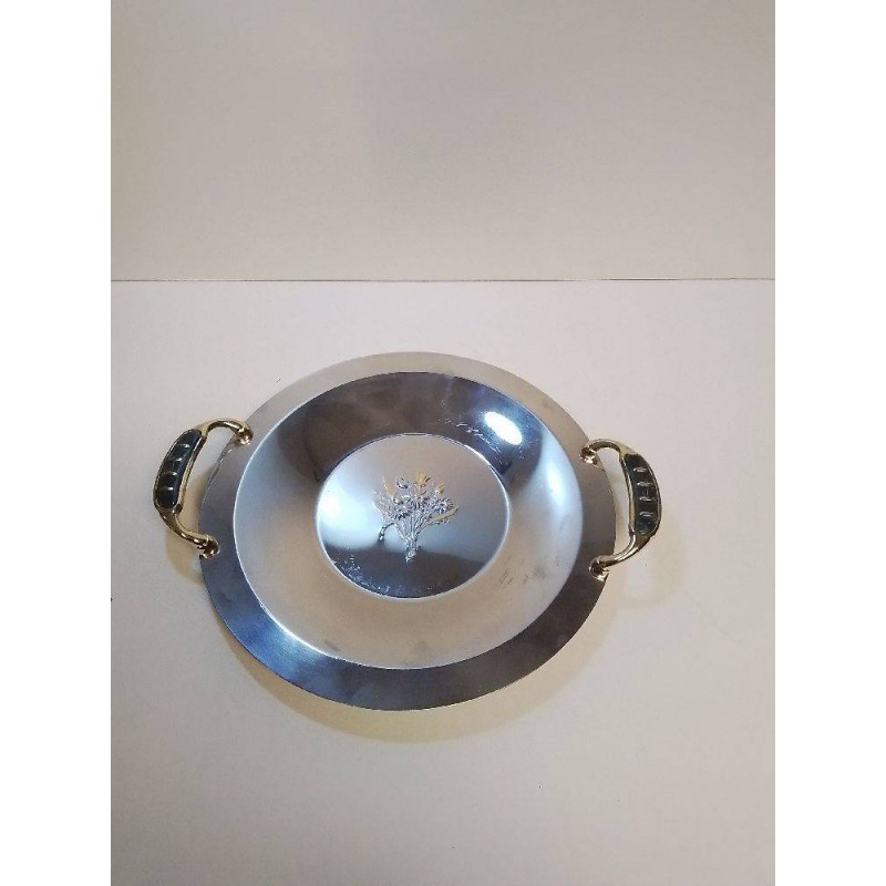 PLATEAU METAL MOTIF FLEURS