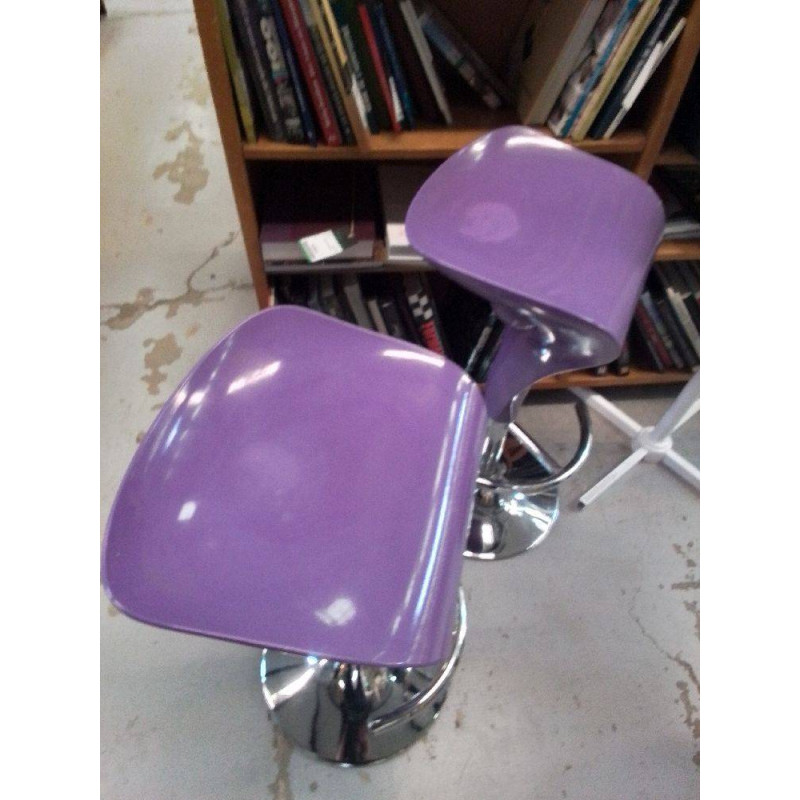 TABOURET MODERNE VIOLET 