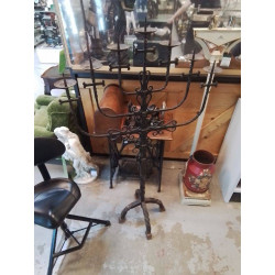 CHANDELIER FER FORGÉ XIX