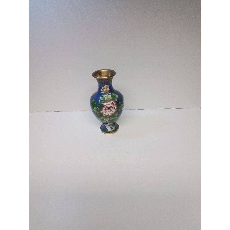 VASE CLOISONNÉ BLEUE