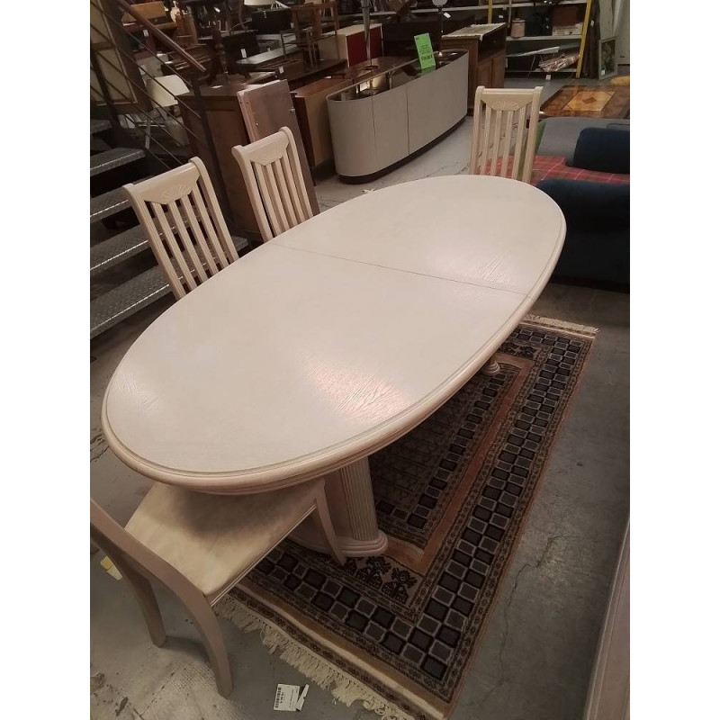 TABLE OVALE + 2 ALLONGES 