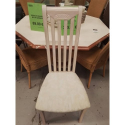 LOT DE 6 CHAISES BOIS CERUSE 