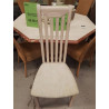 LOT DE 6 CHAISES BOIS CERUSE 