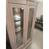 VITRINE 2 PORTES ET 2 TIROIRS BLANC 
