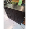 BUFFET BAS BOIS EXOTIQUE 2 PORTES 2 TIROIRS 