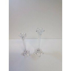 LOT DE BOUGEOIRS CRISTAL...