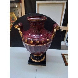 VASE ITALIEN PORCELAINE ROUGE 