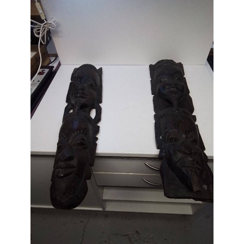 MASQUE AFRICAIN DOUBLE VISAGE LA,PIECE 
