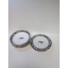 LOT D’ASSIETTES ZEBRE NOIR ET BLANC 