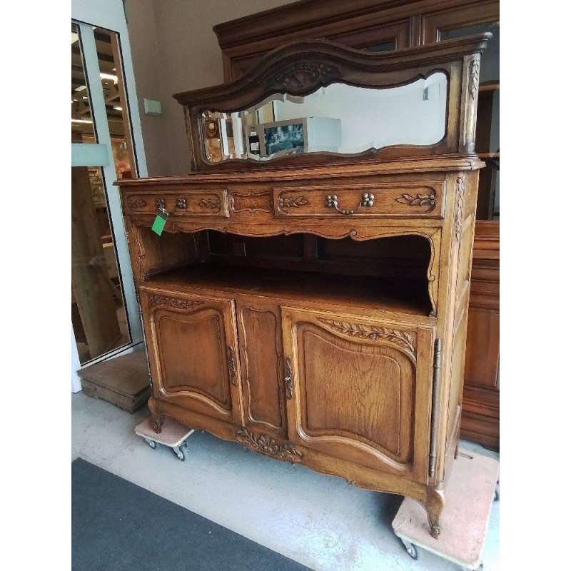 BUFFET HAUT 2 PORTES 2 TIROIRS MIROITÉE 