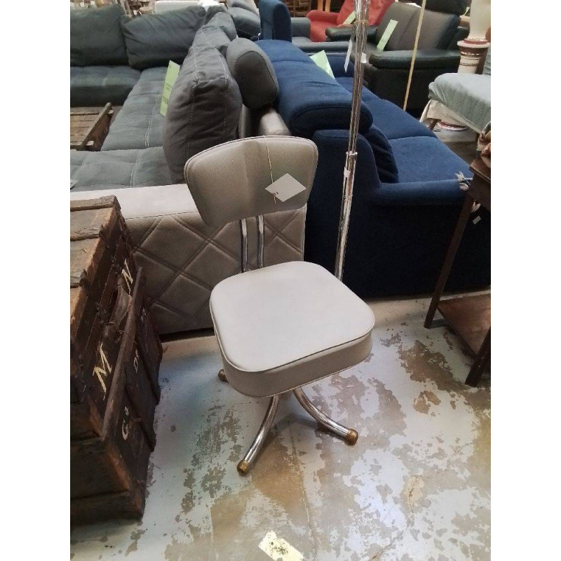 CHAISE STYLE INDUSTRIEL GRISE