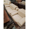 SALON EN CUIR BEIGE DOMICIL 2 + 1 ELECTRIQUE