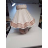 LAMPE A POSER VERRE ROSE MOTIF FLEURS