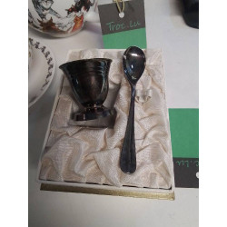 COQUETIER METAL ARGENTE