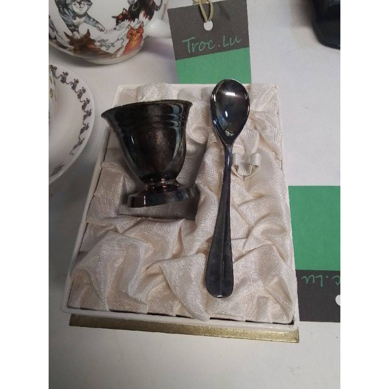 COQUETIER METAL ARGENTE
