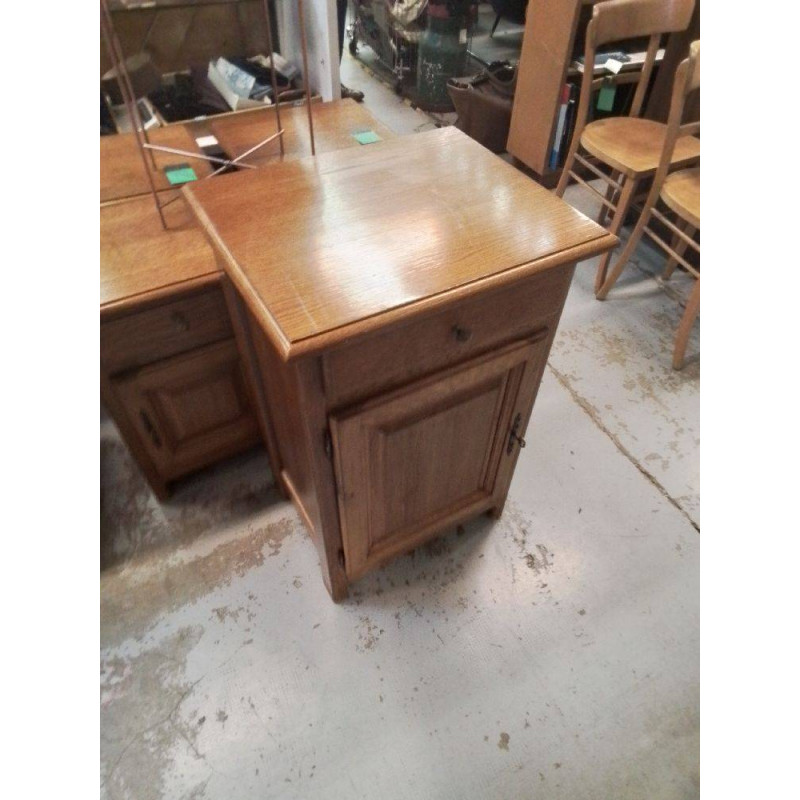 MEUBLE D’APPOINT 1 PORTE 1 TIROIR BOIS MASSIF LA PIECE