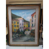 HUILE SUR TOILE SIGNÉE MOTIF CANAL 