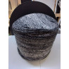 POUF NOIR ET GRIS 