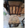 LOT DE 4 CHAISES ASSISES FLEURS 