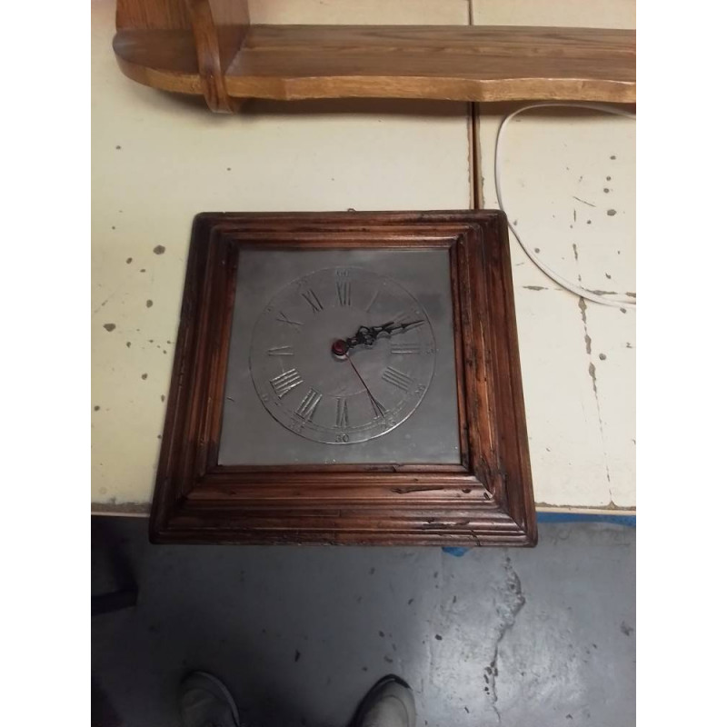HORLOGE BOIS ÉTAIN 