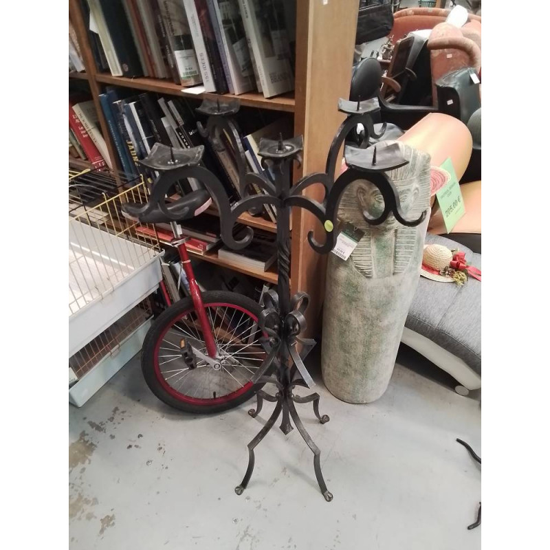 PIQUE CIERGE METAL FER FORGE