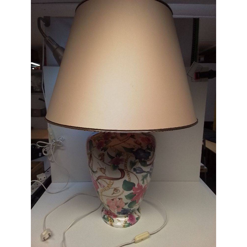 LAMPE A POSER MOTIF FLEURS 