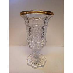 VASE CISELÉ CERCLAGE DORÉ 