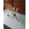 LUSTRE 3 FEUX METAL DORE