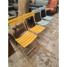 CHAISE EXTERIEUR VINTAGE JAUNE OU BLEU LA PIECE
