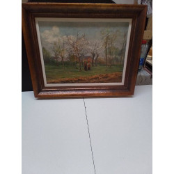 HUILE SUR BOIS SIGNEE SONNTAG