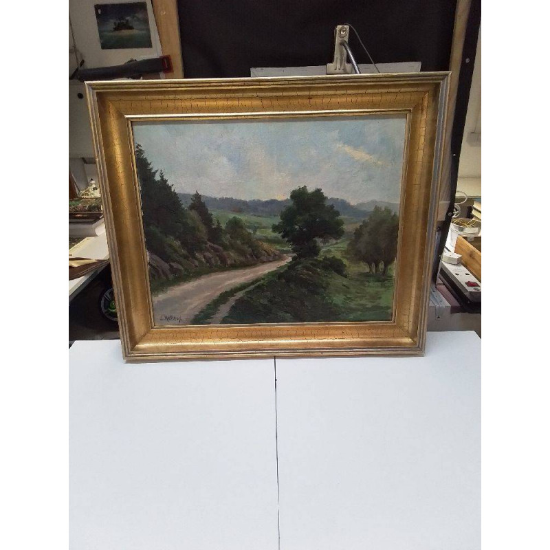 HUILE SUR TOILE SIGNÉE HALLEUX 