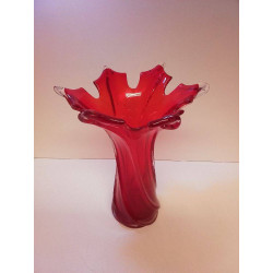 VASE VERRE ROUGE 