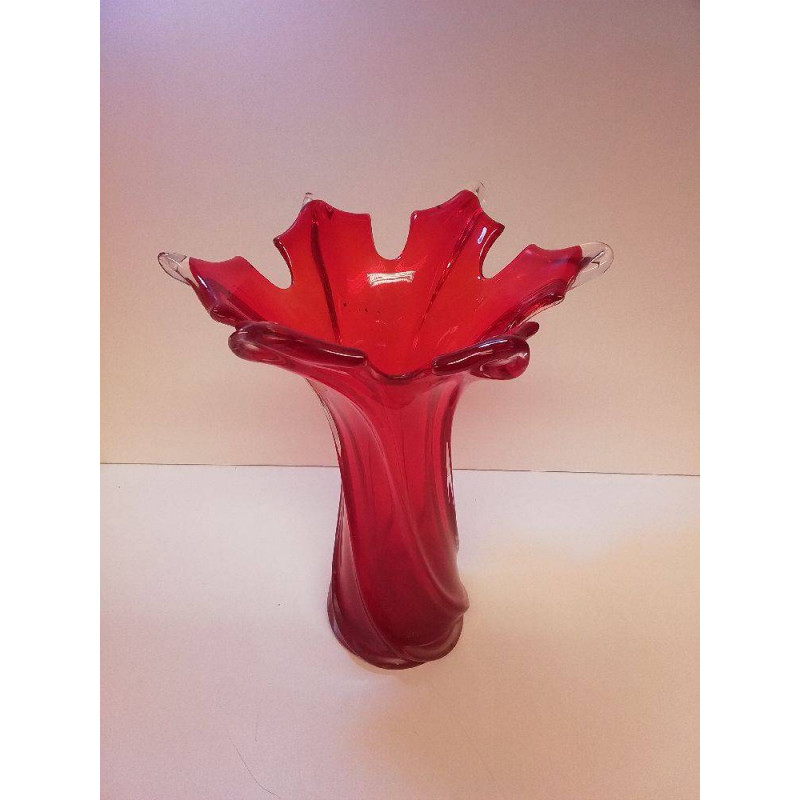 VASE VERRE ROUGE 