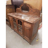 BUFFET BAS 4 PORTES DESSUS MARBRE MIROITE 