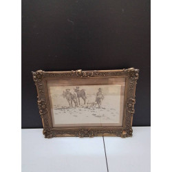 CADRE DORE DESSI. CRAYON