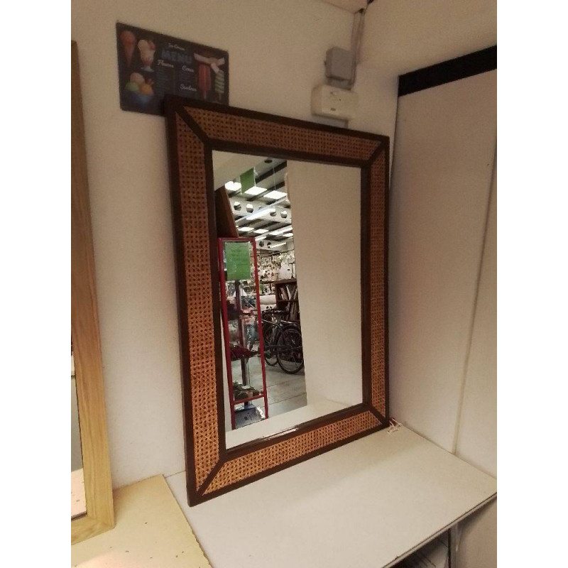 MIROIR BOIS ET CANAGE GRANGE 84X114