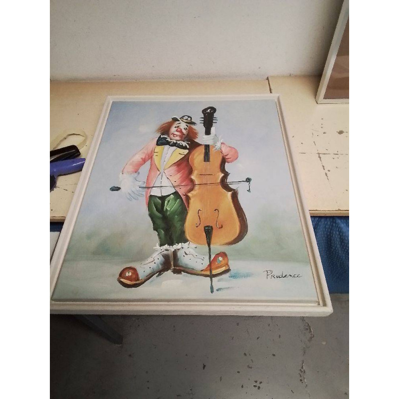HUILE SUR TOILE CLOWN SIGNEE