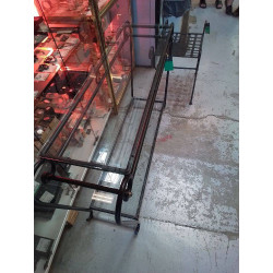 CONSOLE METAL ET VERRE 