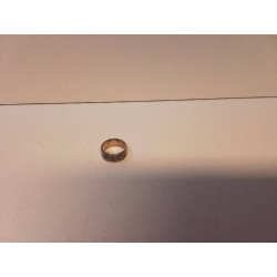 BAGUE ARGENTÉ ET BLEU